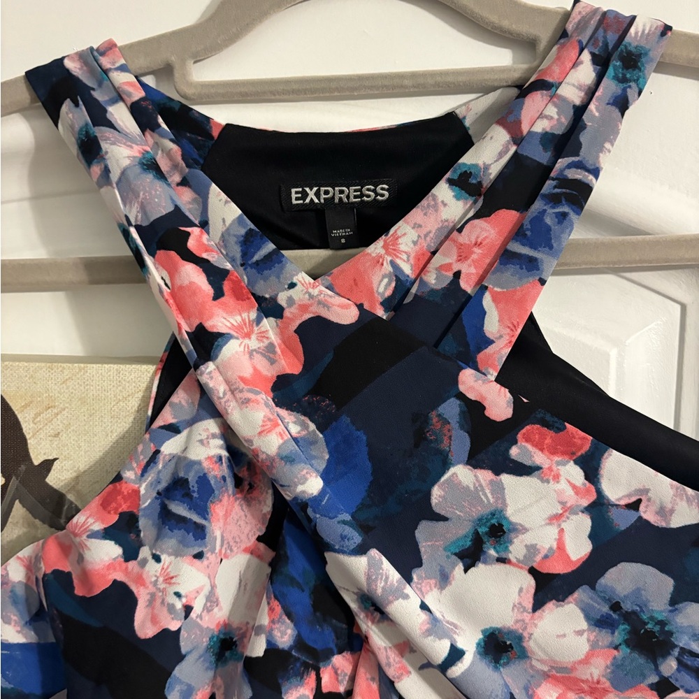 Express Floral Print Women's Dress - Multicolor